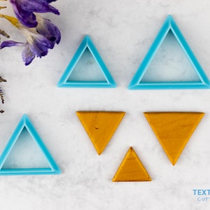 Triangle polymer clay cutter I Texturio cutters for polymer clay I Diy earrings I Polymer clay tools I Textured Cutters I Clay earring