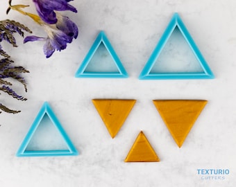 Triangle polymer clay cutter I Texturio cutters for polymer clay I Diy earrings I Polymer clay tools I Textured Cutters I Clay earring