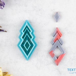 Art Deco polymer clay cutter I Texturio cutters for polymer clay I Diy earrings I Polymer clay tools I Textured Cutters I earring cutters