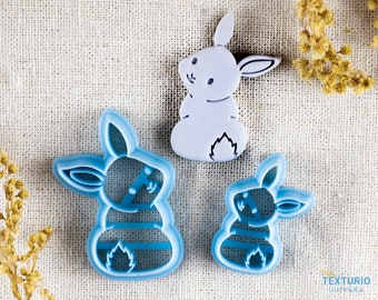 Bunny Rabbit polymer clay cutter I Texturio clay cutters for polymer clay I Cutters for clay I Clay earring cutters I Polymer clay tools