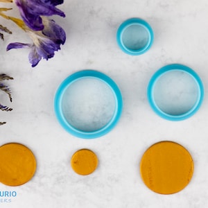 Circle polymer clay cutter I Texturio cutters for polymer clay I Diy earrings I Polymer clay tools I Textured Cutters I Clay earring cutters