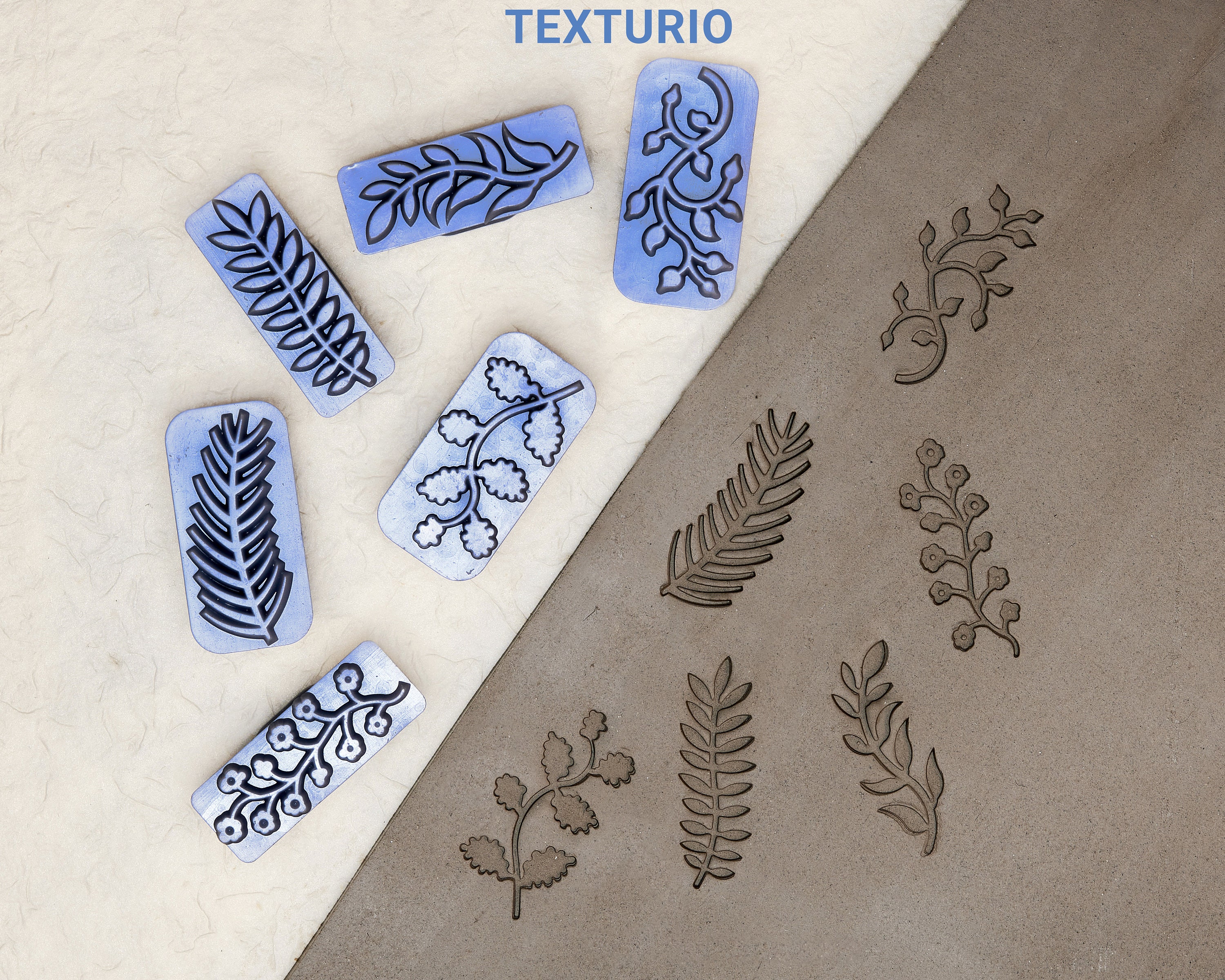Texturio pottery stamps Clay sculpting pottery tools Polymer clay tools
