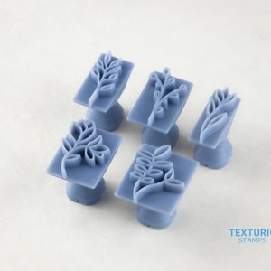 Flower Polymer Clay Stamp I Pottery stamp I Polymer Clay Tools I Clay stamps for pottery tools I Texturio Clay Embossing Stamp image 3