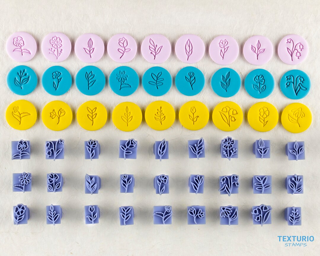 Flower Polymer Clay Stamps I Pottery Stamps I Polymer Clay Tools I Clay