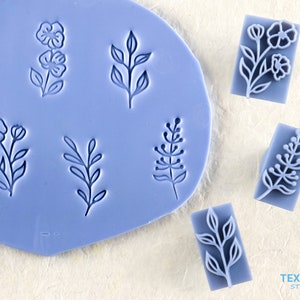Flower Polymer Clay Stamp I Pottery stamp I Polymer Clay Tools I Clay stamps for pottery tools I  Texturio Clay Embossing Stamp