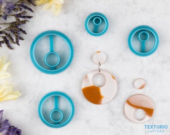 Circle polymer clay cutter I Texturio clay cutters for polymer clay I Cutters for clay cutter set I Polymer clay tools I Circle shape cutter