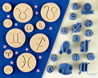 Texturio Sternzeichen Polymer Clay Werkzeuge, Tonstempel für Töpferwerkzeuge, Keramikstempel, Clay Embosser Stempel, Keramikwerkzeuge