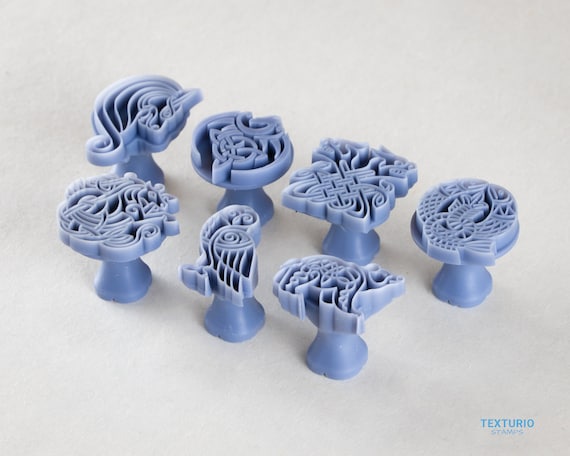 Celtic Animals Stamp Set I Polymer Clay Stamp I Pottery Stamp I Polymer Clay  Tools I Clay Stamps for Pottery Tools I Texturio Clay Embossing -   Denmark
