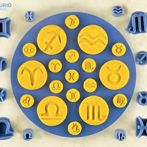 Narzędzia z gliny polimerowej Texturio Zodiac, Stemple gliniane do narzędzi ceramicznych, Stemple do ceramiki, Stemple do wytłaczania gliny, Narzędzia ceramiczne