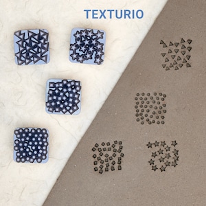 Timbri per ceramica Texturio, Strumenti per argilla polimerica, Timbro per sapone, Strumenti per ceramica per scolpire l'argilla, Timbri per texture in argilla, vari timbri con motivo a punti