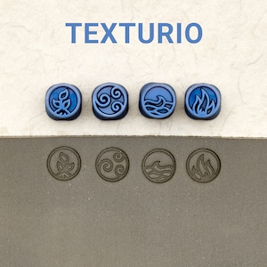 Timbri di ceramica Texturio, strumenti di argilla polimerica, timbro di sapone, strumenti di ceramica per scolpire l'argilla, timbro texture argilla, francobolli mini cerchio a quattro elementi