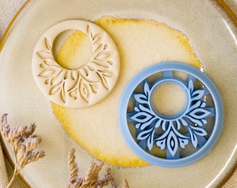 Mandala Hoop Earring Polymer Clay Cutter I Texturio Clay Earring Cutter I Polymer Clay Tools I Craft Cutter I Polymer Clay Mold