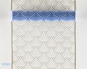 Clay Roller I Pottery Roller I Polymer Clay Roller I Texture Rolling Pin I Texturio Seawaves pattern
