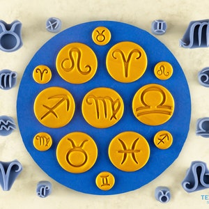 Texturio Zodiac Strumenti in argilla polimerica, Timbri in argilla per utensili in ceramica, Timbro in ceramica, Timbro in rilievo in argilla, Strumenti in ceramica