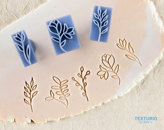 Flower Polymer Clay Stamp I Pottery stamp I Polymer Clay Tools I Tonstempel für Töpferwerkzeuge I Texturio Clay Embossing Stamp
