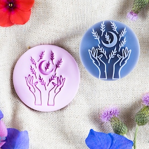 Boho Floral Hand Stamp I Polymer Clay Stamp I Pottery Stamp I Polymer Clay Tool I Stamps for Pottery Tools I Texturio Embossing Stamp