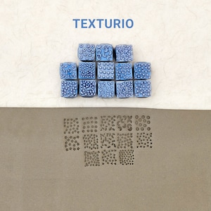 Timbri di ceramica Texturio, strumenti di argilla polimerica, timbro di sapone, strumenti di ceramica per scolpire l'argilla, timbri di texture di argilla, vari timbri con motivo a mini puntini