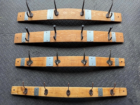 Wine Barrel Stave Coat Racks