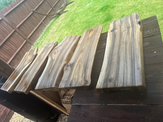 Large Natural Live Edge Walnut Chopping Boards