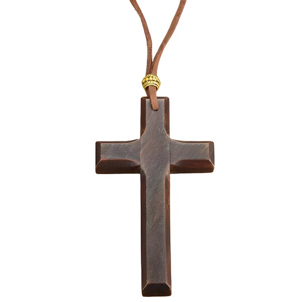 Natural Wood Bead Cross Prayer Necklace Christian, Christian Jewelry, Christian Gift, Wood Necklace, Cross Necklace, Christian Prayer Beads