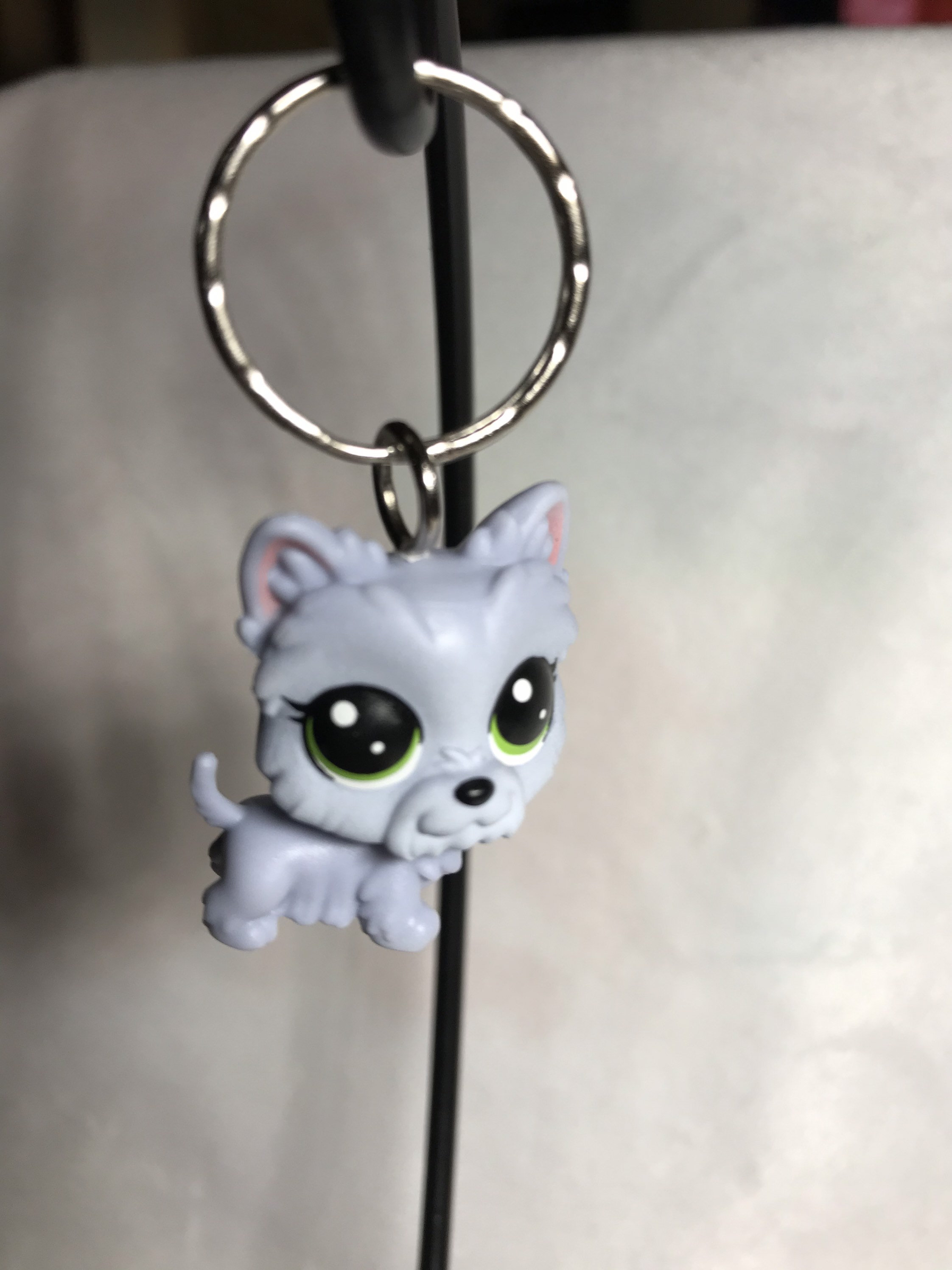 Littlest Pet Shop Blue Grey Dog Keychain Etsy