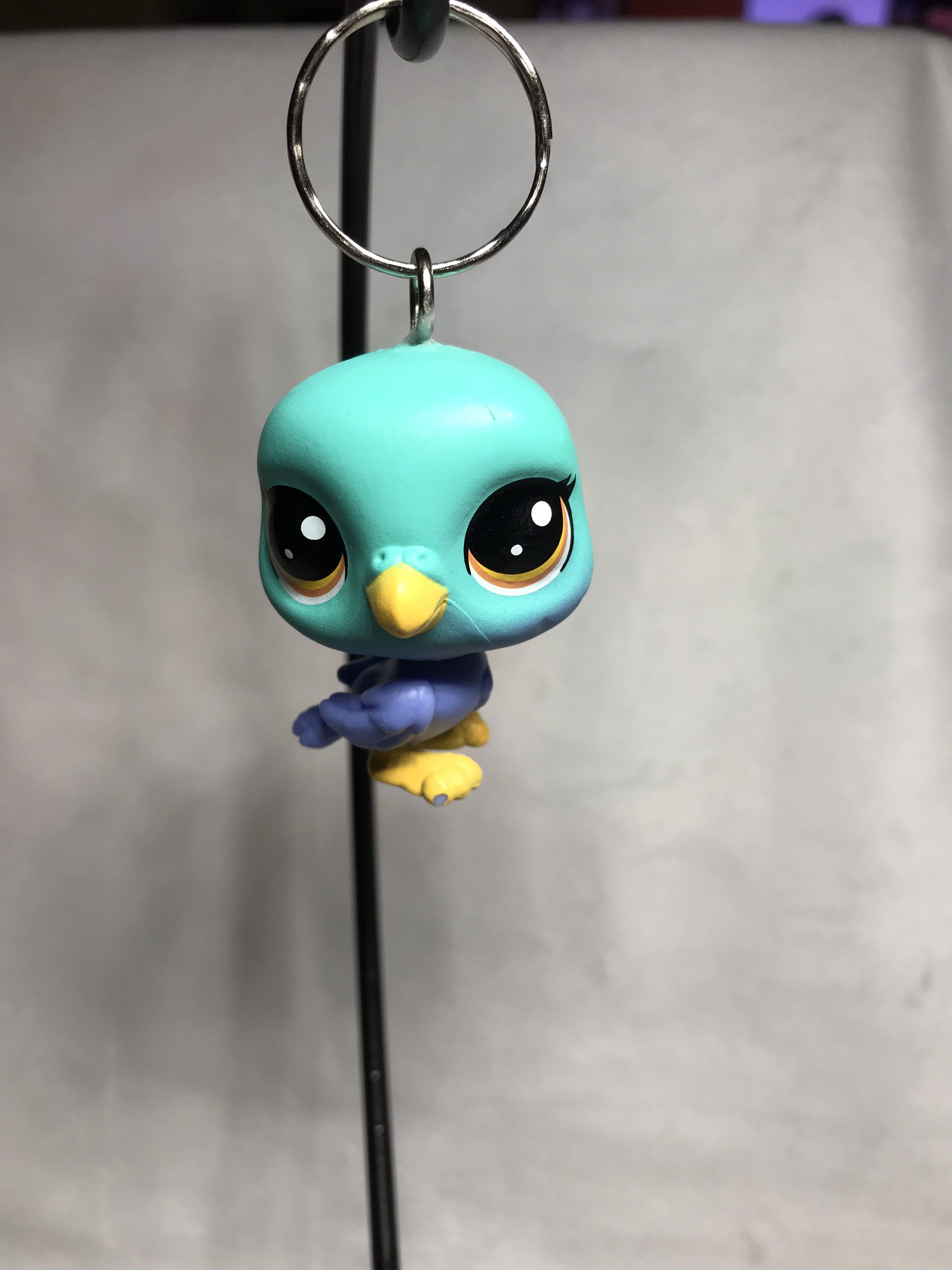 Littlest Pet Shop Blue & Green Bird Keychain Etsy