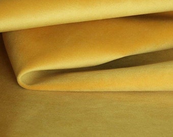 Velvet fabric for upholstery-Mustard Yellow