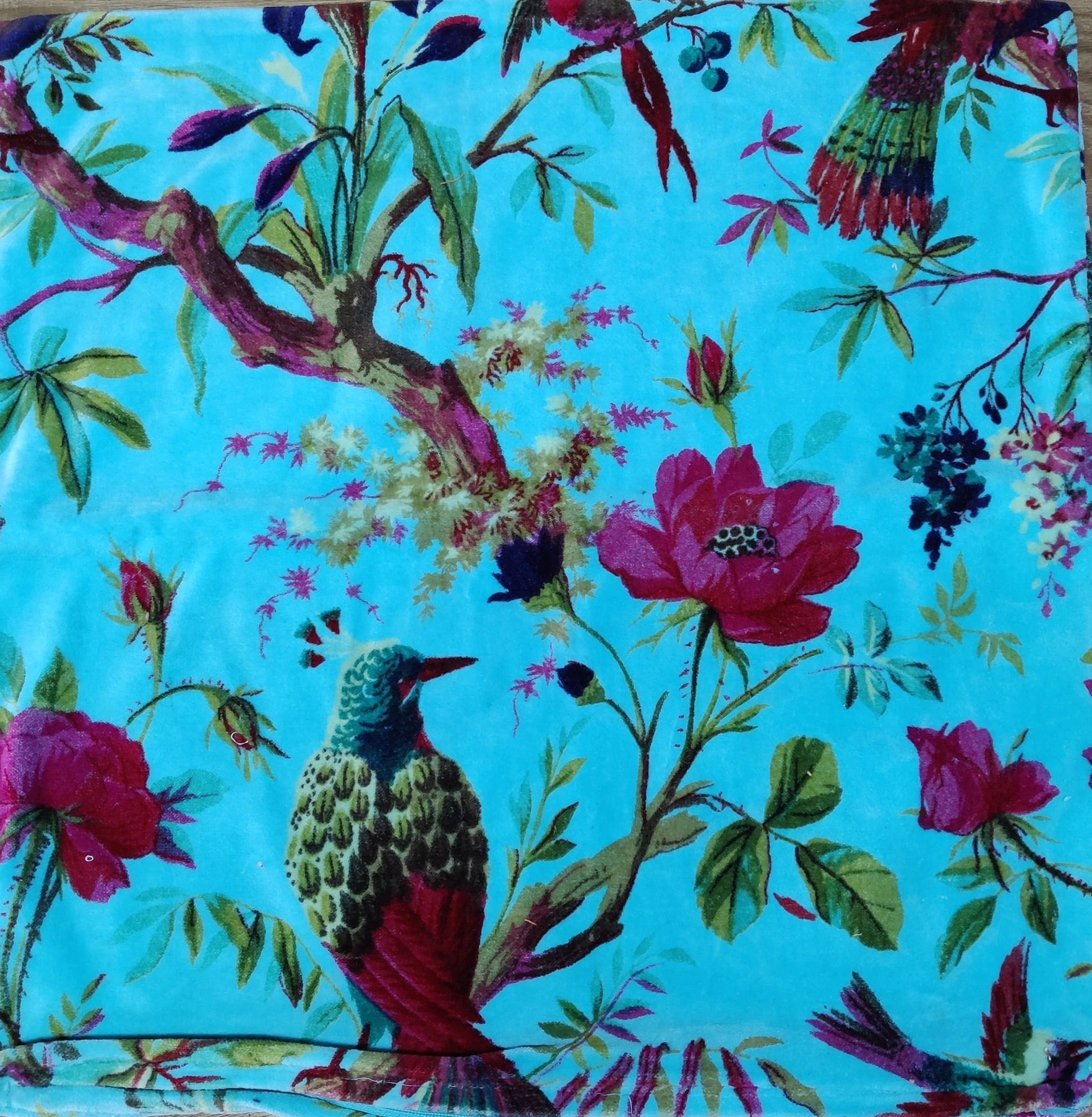Cotton Velvet Fabric for Upholstery / DIY/ Dresses birds of Etsy