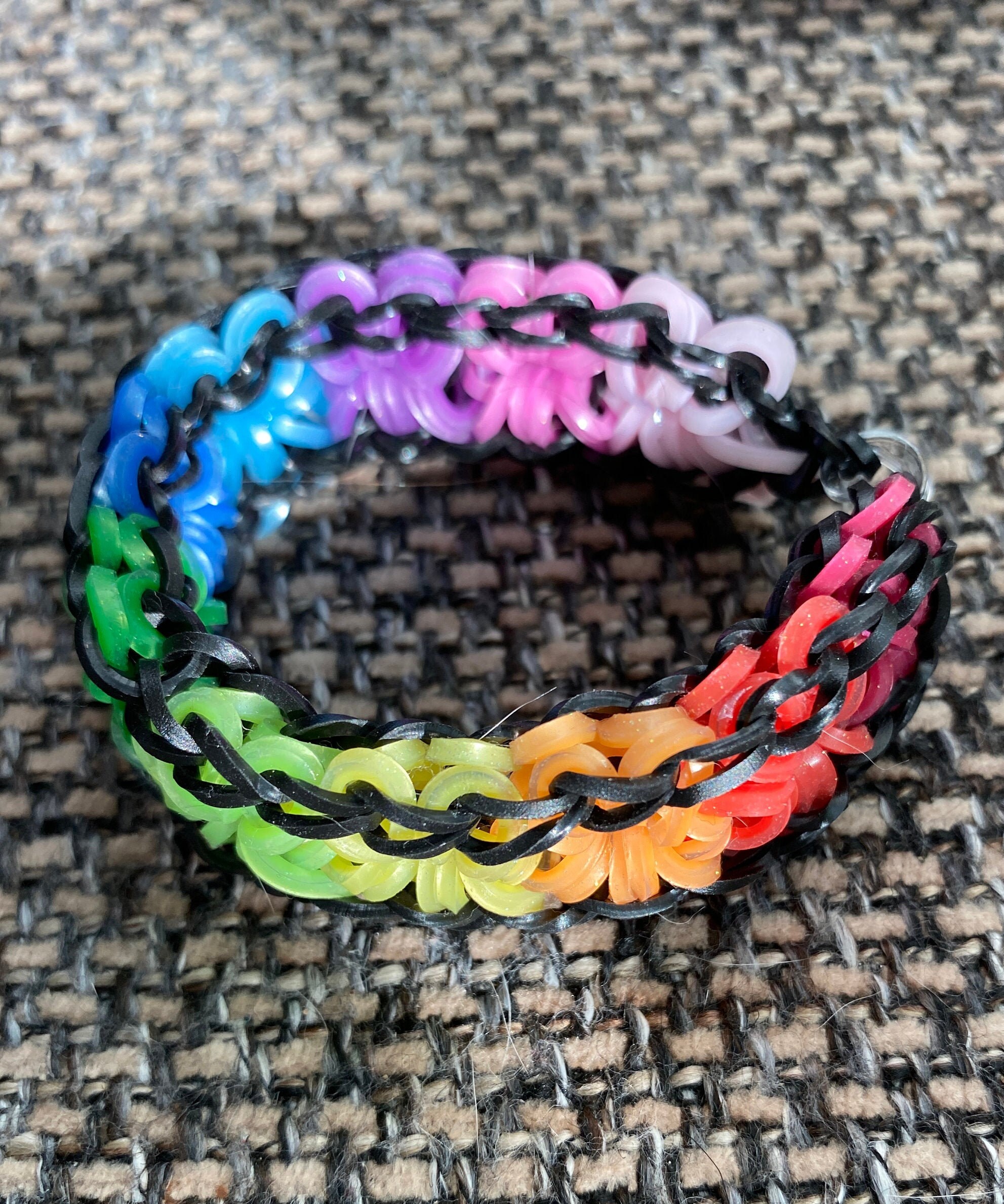 Starburst Rainbow Loom Rubber Band Bracelet Custom Made | eBay