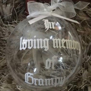 Prayer personalised memorial baubles