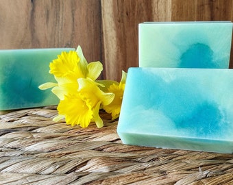 Summer Weather Handmade Soap, Grassy Mint, Meadow Soap, Gift for Her, Travel Soap, Bridesmaid Favor