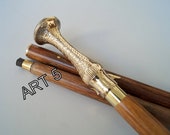 Choose Your Handmade Walking Cane Stick Victorian Man Women Brass Handle- 3 Fold wooden Wands-Walking Stick For Lovers Gift