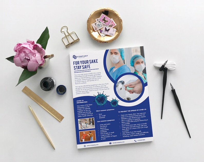 Health Newsletter Template Editable With Microsoft Word or Adobe
