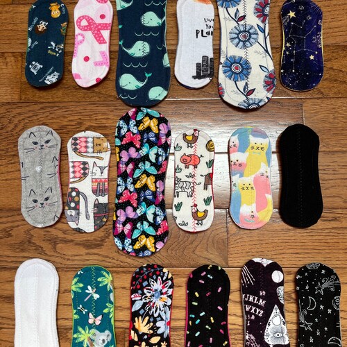 Reusable Panty Liners, Light Bladder Leakage, Cloth Pads, Eco-Friendly Period Products, Mini Liner, Regular Liner, Maxi Liner