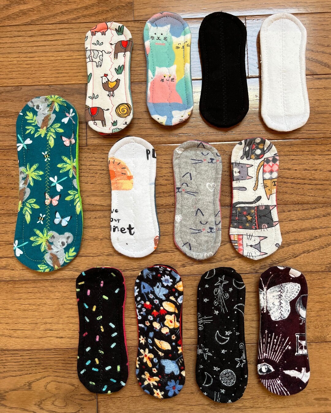 Reusable Panty Liners, Light Bladder Leakage, Cloth Pads, Ecofriendly