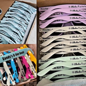 Bomboniere per gli ospiti in grandi quantità, occhiali da sole personalizzati per le nozze, regali personalizzati per gli ospiti, occhiali da sole per Quinceanera, occhiali da sole per baby shower, regali di compleanno