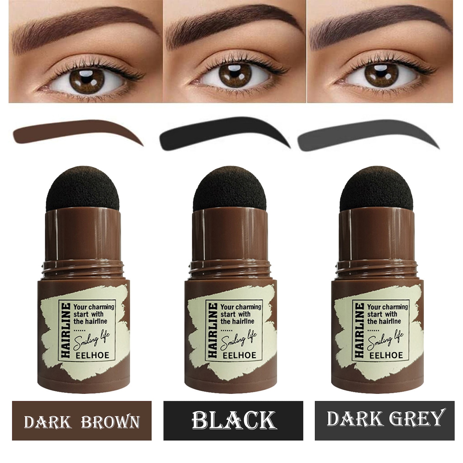 One Step Eyebrow Stamp Reusable Makeup Brow Powder Stencil Kit Etsy