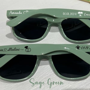 sage green personalized sunglasses wedding party favors gifts for guests bulk custom sunglasses birthday gifts music concert souvenirs grad gifts class of 2024 school university gifts ball gown sports games travel gifts real estate sunglasses dubai