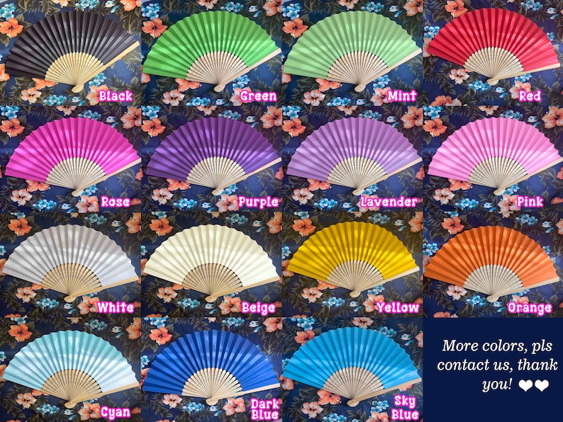 Personalized wedding party favors paper fans gifts for guests etsy