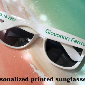Personalized Sunglasses Wedding Favors for Guests Bulk Birthday Gift Bachelorette Party Custom Printed Sunglasses Bridal Shower Favor Gift