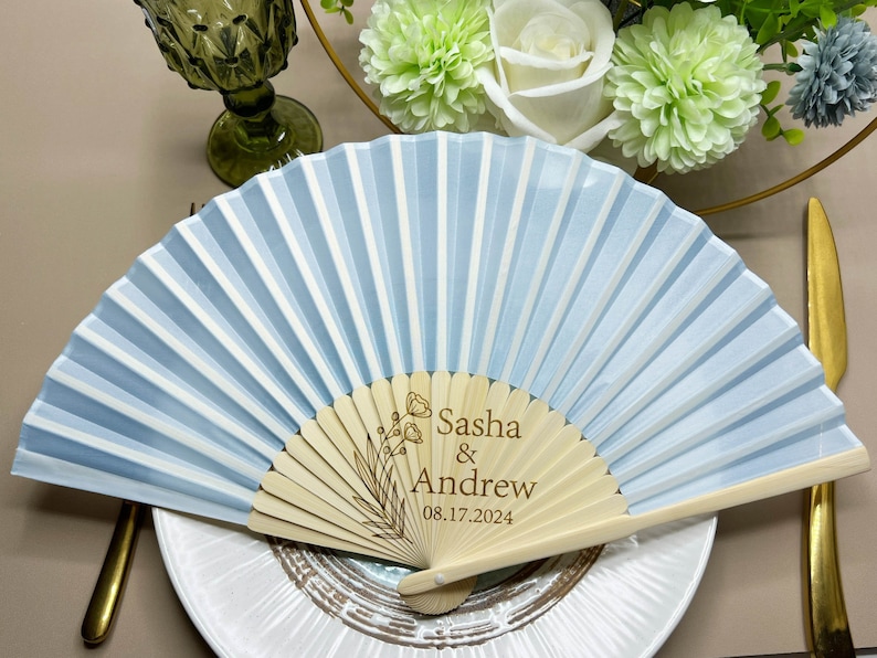 light blue dusty blue han fans sage green hand fans Wedding Party Favors Gifts Guests for guests Personalized Custom Sage Green Fabric Fans Bulk Engraved White Cloth Fan Quinceanera Gifts Folding Hand Fans concert Music fans graduation gifts class of 2026 baby shower fans BIRTHDAY gifts Business Gifts LOGO company bar events promotion advertisement monogram wedding gifts summer events real estate gifts for guests fabric fans vintage dark green white decoration beach fans