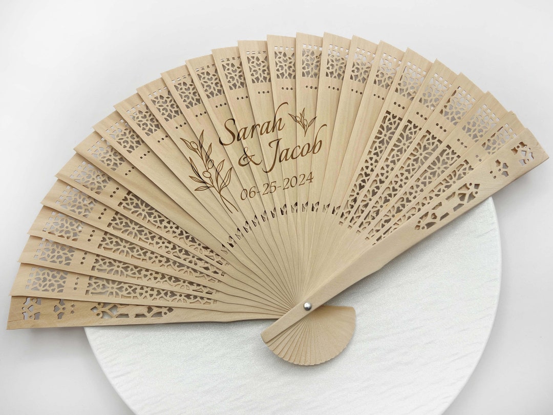 Personalized Custom Fans Wedding Party Favors Gifts for Guests Bulk