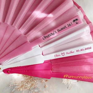 Destination Wedding Favors Personalized Fans Bachelorette Party Hand Fan Gifts Guest Bulk Custom Hen Party Fans Bridal Shower Bridesmaid Fan