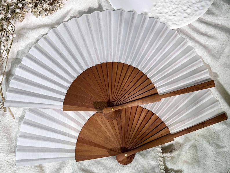 Personalized Custom Wedding Hand Fans Vintage Engraved Folding Fans ...