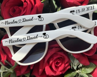 Gepersonaliseerde bruiloft zonnebril Op maat bedrukte tinten Bulk feestartikelen cadeau gastschool afstuderen klasse van 2025 bedrijfslogo Sunnies cadeau