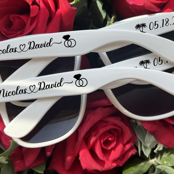 Personalisierte benutzerdefinierte gedruckte Sonnenbrille in Masse Hochzeit Party Favors Geschenke für Gäste Schulabschlussklasse von 2023 Firmenlogo Shade Geschenk