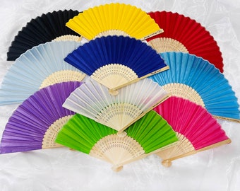 Wedding Fans Personalized Rustic Decor Beach Party favors in Bulk Name Custom Gifts Guests Wooden Silk Fans Bridesmaid Bridal Shower Gifts