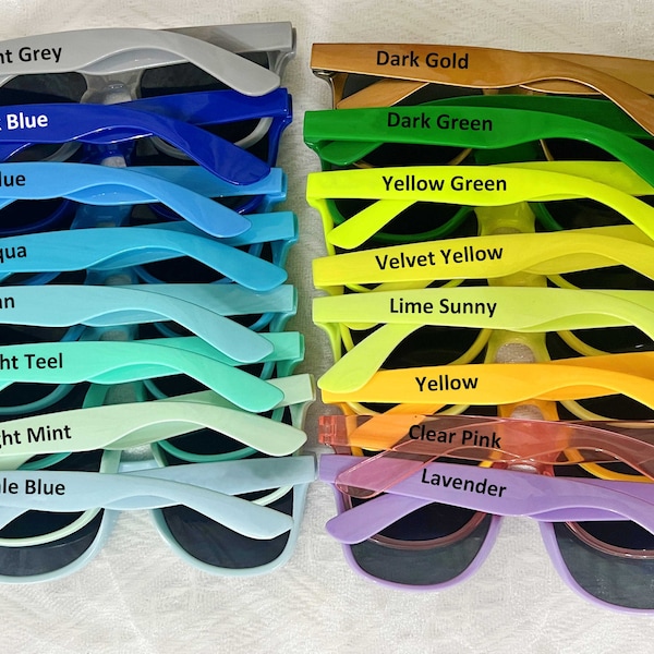 Gafas de sol personalizadas Favores de boda Regalos para invitados Despedida de soltera a granel Favores Dama de honor Padrinos de boda Gafas de sol personalizadas Regalos de cumpleaños