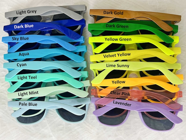 Personalized Sunglasses Wedding Favors Gifts for Guests Bulk Bachelorette Party Favors Bridesmaid Groomsmen Custom Sunglasses Birthday Gifts image 1