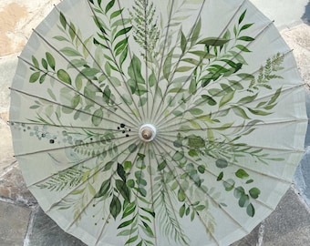 Personalized Custom Monogram Parasols Handmade Beach Wedding Umbrella High End Floral Hotel Decor Sun Parasols Quinceanera Photoshoot Gitfs